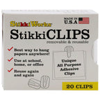 StikkiCLIPS™ Removable Reusable Adhesive Clips – 20ct