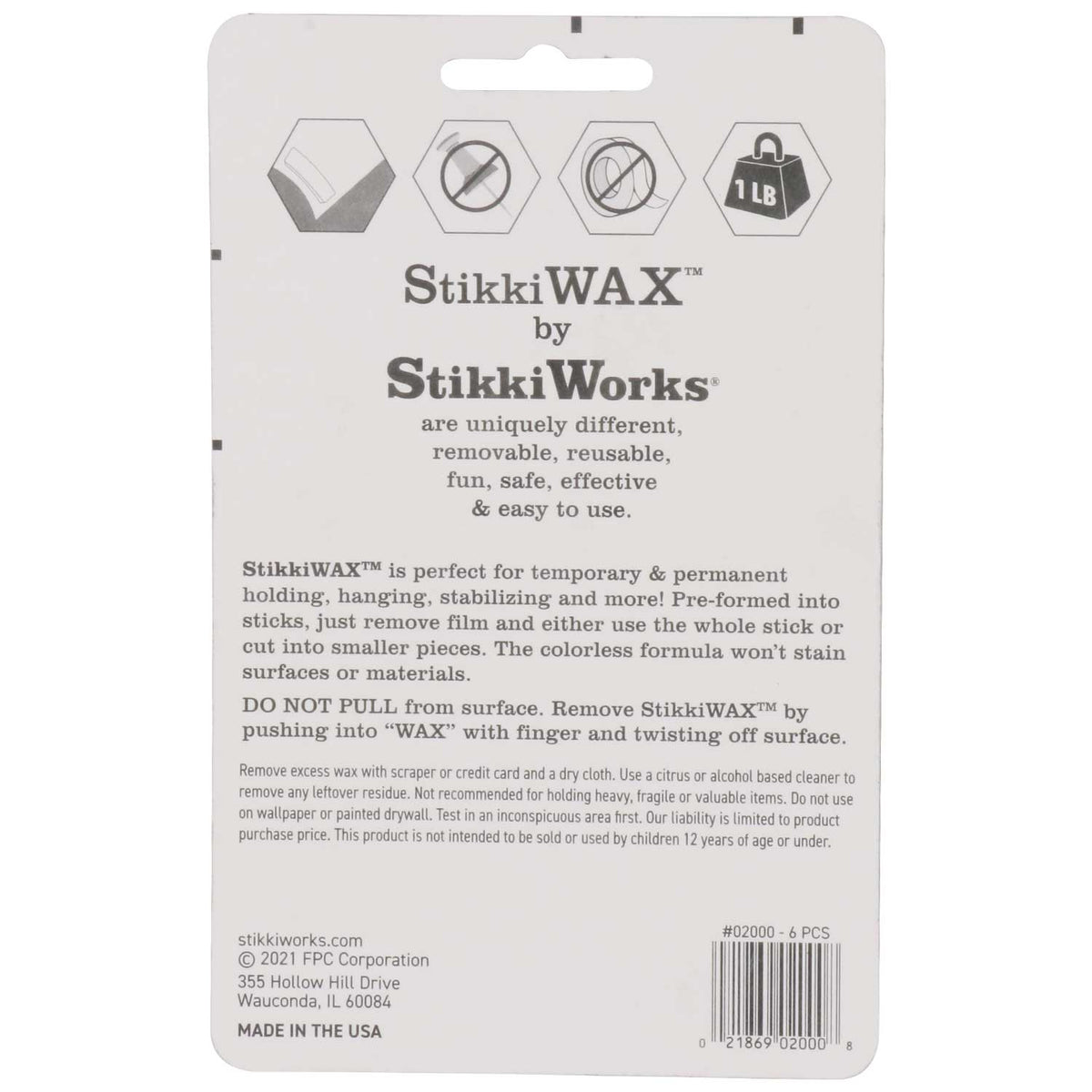 StikkiWAX™ Bars/Sticks, 6ct (02000)