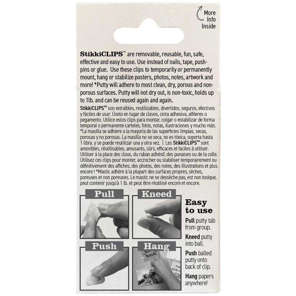 STIKKI CLIPS W/MOUNTING PUTTY - 20ct
