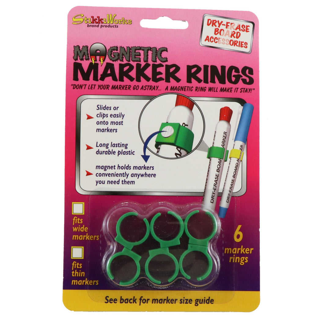 MAGNETIC MARKER RINGS - LARGE - 6/CARD