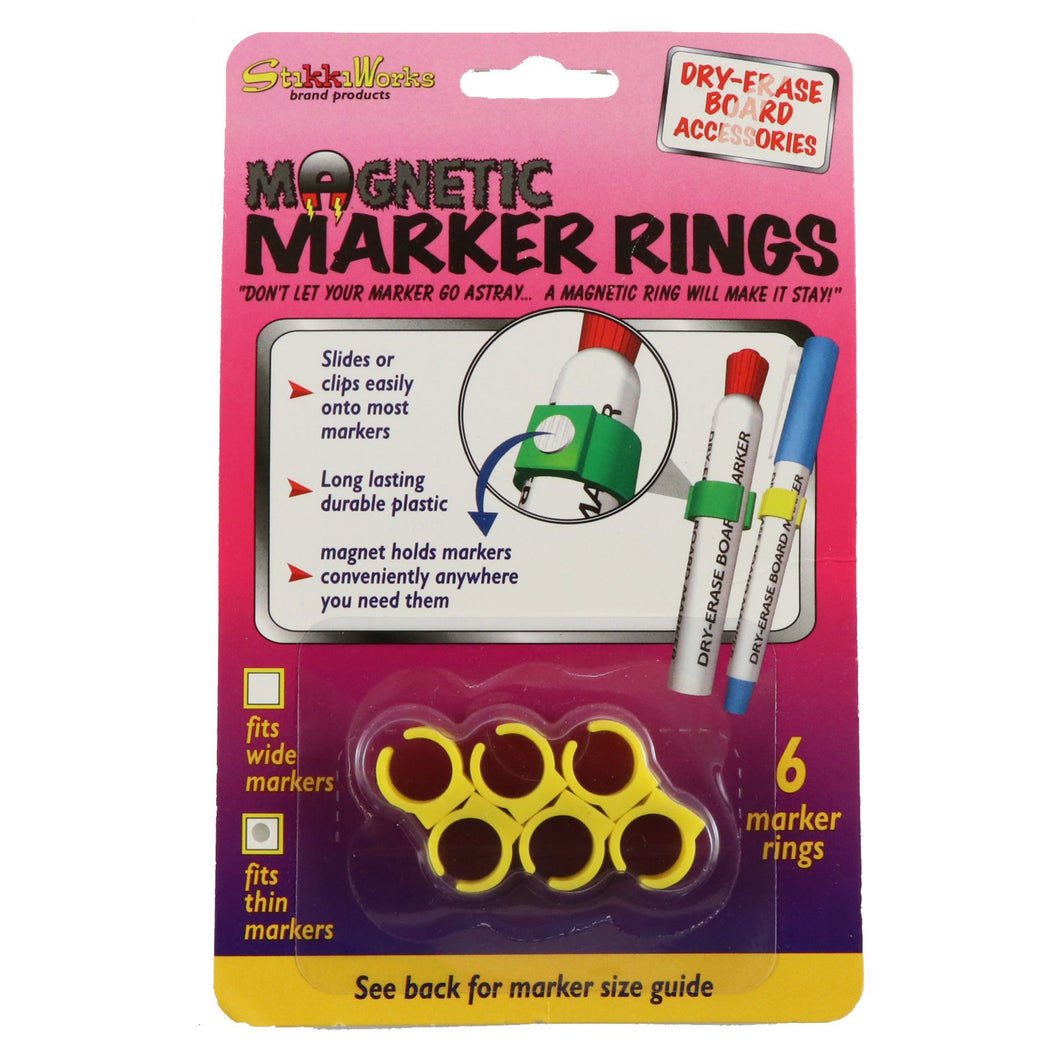 MAGNETIC MARKER RINGS - SMALL - 6/CARD